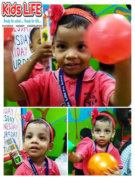 Balloon play collage
